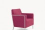 Contemporary armchair / fabric / standard base